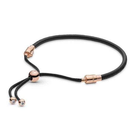 Moments leather bracelet with adjustable closure