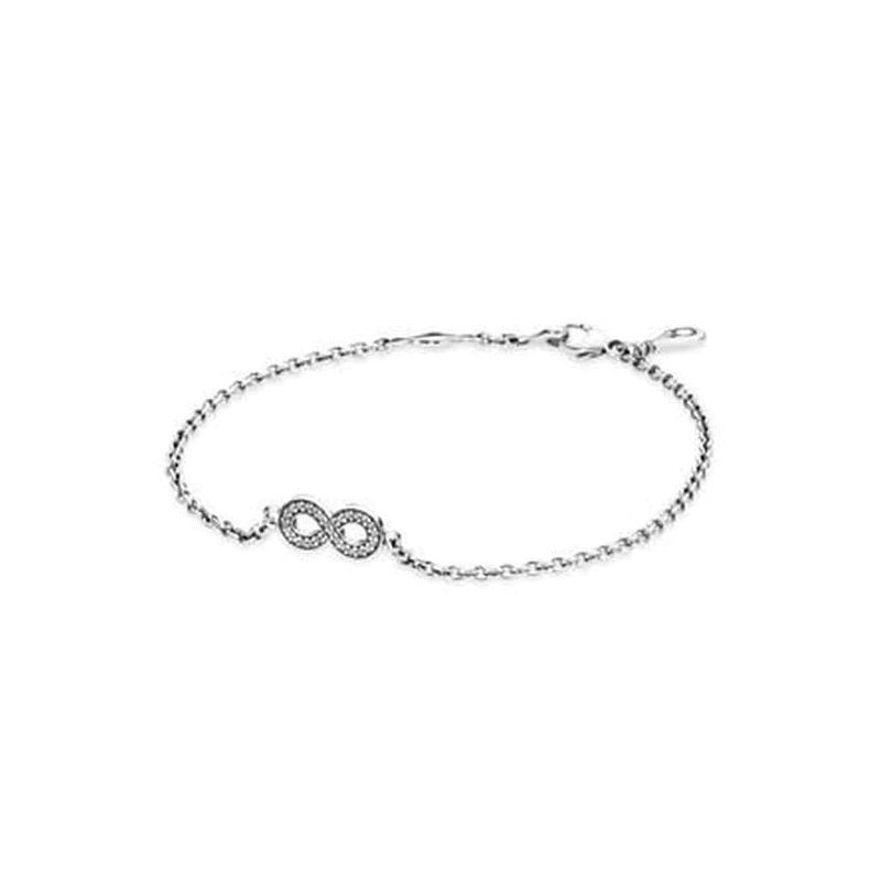 Bracciale Infinito In Argento con Zirconia