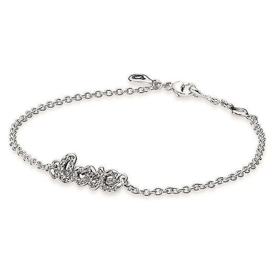 Love Bracelet In 925 Silver And Cubic Zirconia