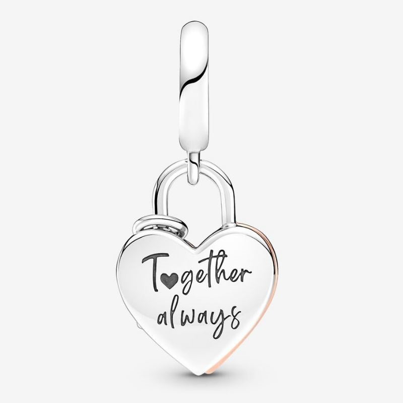 Padlock Pendant Charm "Together Always"