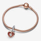 Charm Pendente Cuore Splendente con Pietra
