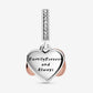 Sparkling Infinity heart pendant charm