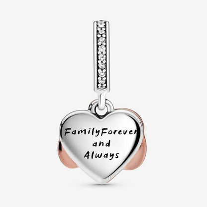 Charm pendente a cuore Infinito scintillante