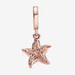 Sparkling starfish pendant charm