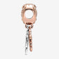 Charm Acchiappasogni con piume e cuore openwork
