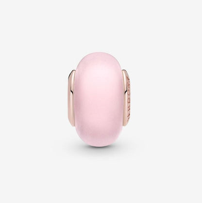 Charm in Vetro di Murano Rosa Opaco