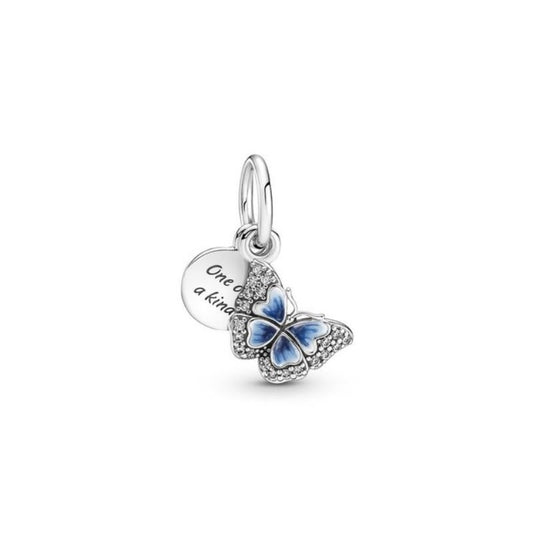 Blue Butterfly Pendant Charm