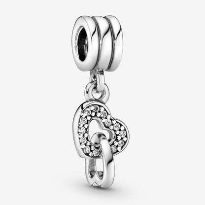 Charm Pendente Cuori intrecciati