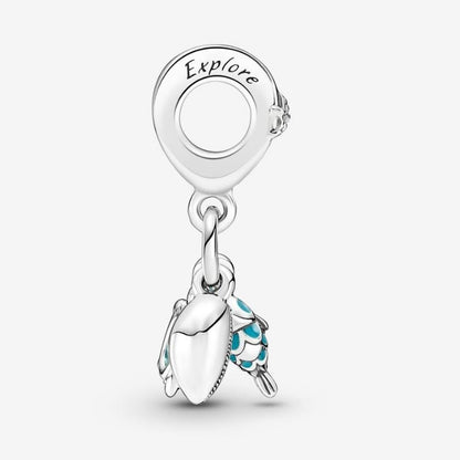 Charm Pendente Pesciolino, Tartaruga Marina e Conchiglia