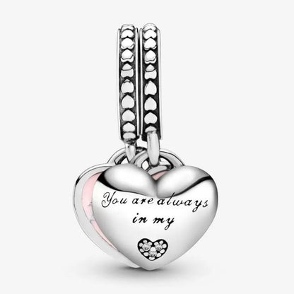 Charm pendente cuori mamma e figlia