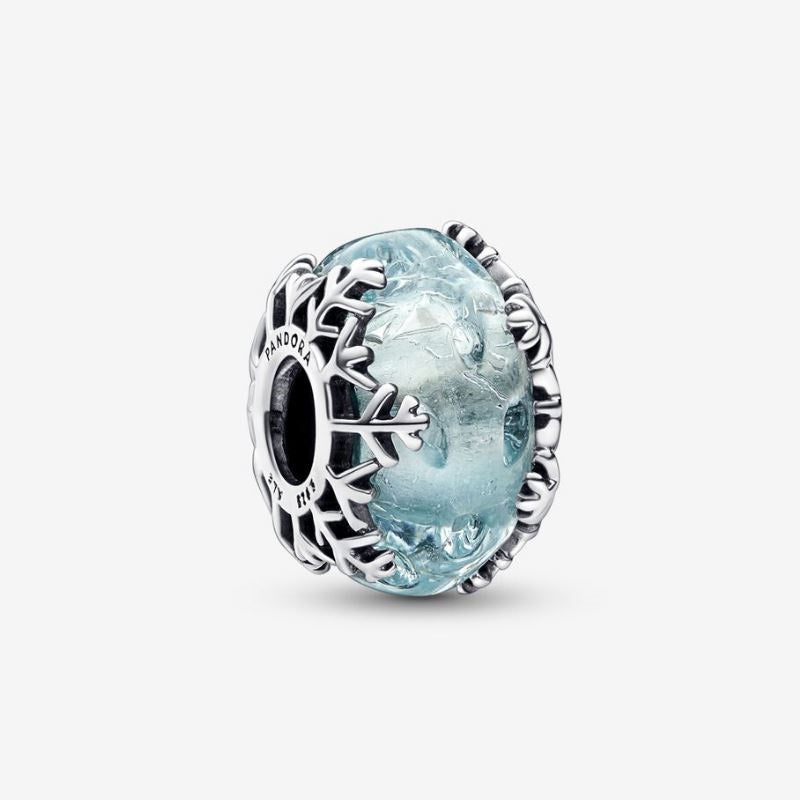 Ciondolo in vetro di Murano e argento Sterling per braccialetti Pandora e Argento, colore: Ciondolo a forma di stelle., cod. C1154 Ciondolo in vetro di Murano e argento Sterling per braccialetti Pandora e Argento, colore: Ciondolo a forma di stelle., cod. C1154