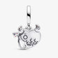 Charm Pendente Doppio Cuore Heart on fire’