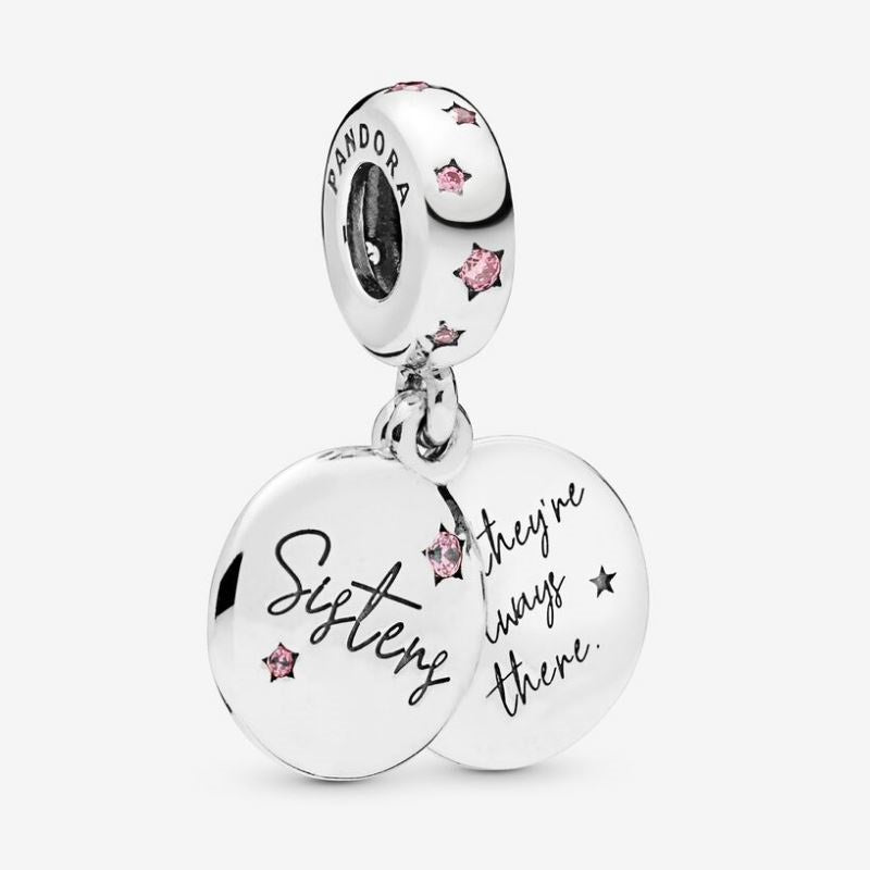 Sisters forever pendant charm