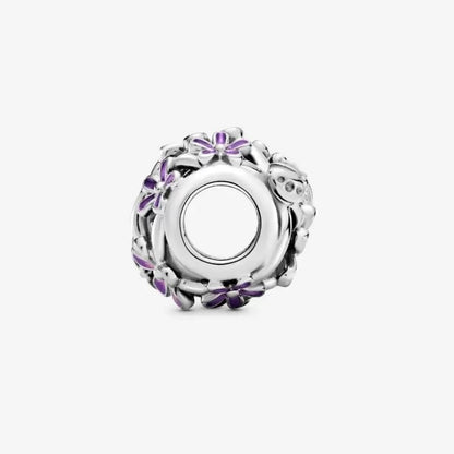 Charm Margherita viola con lavorazione openwork