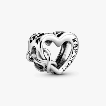 Infinity heart charm I love you mum