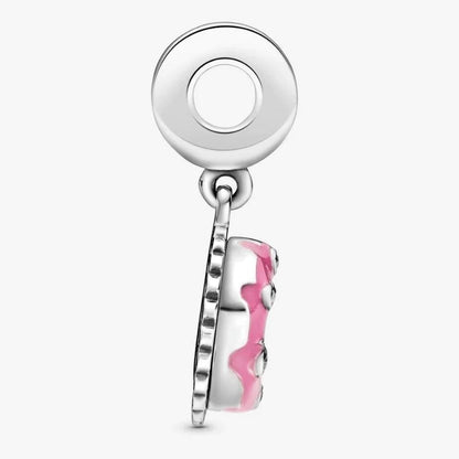 Charm pendente Torta di compleanno rosa