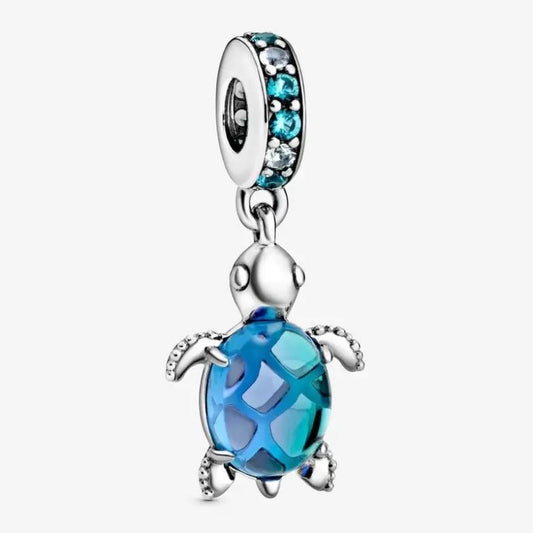 Charm colgante tortuga marina en cristal de Murano