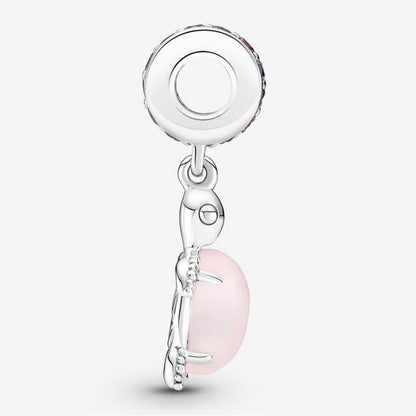 Charm Pendente Tartaruga Marina Rosa Vetro di Murano