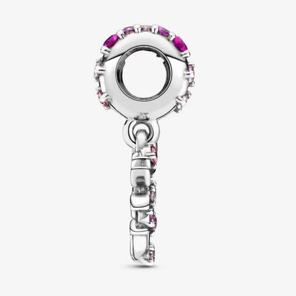 Charm pendente a cuore rosa Albero della famiglia