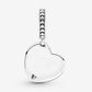 Charm pendente Albero della famiglia a cuore bicolore