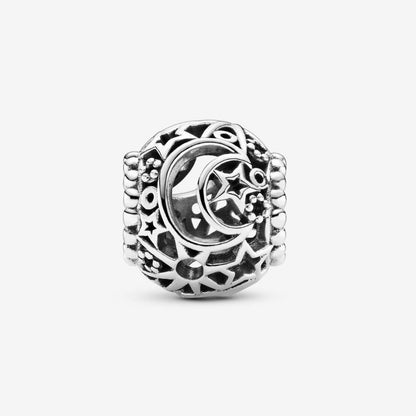 Charm openwork Sole, stelle e luna