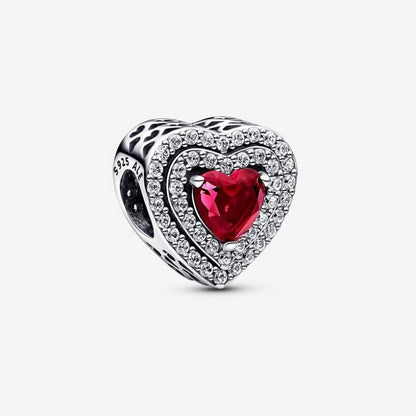 Red Heart and Pavè Charm