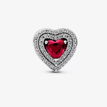 Red Heart and Pavè Charm