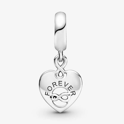 Charm pendente a cuore Amiche per sempre