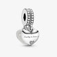 Charm pendente con doppio cuore Nuora e suocera
