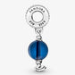 Charm pendente Globo blu