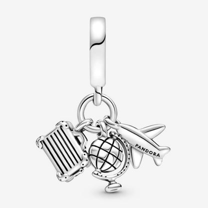 Charm pendente Aereo, globo e valigia
